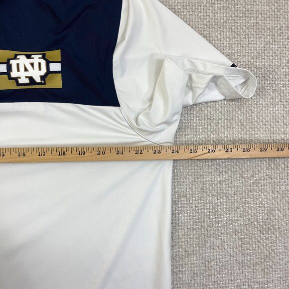 Notre Dame Fighting Irish Polo Shirt Men's XL Under Armour White Golf NCAA - Picture 5 of 8